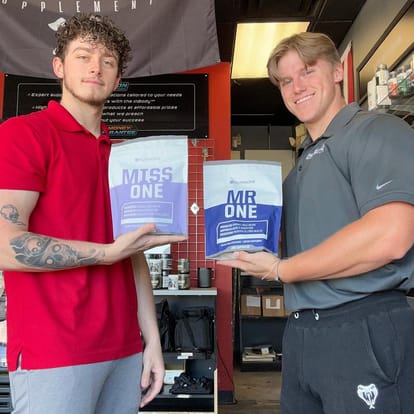 5 Star employees posing with products
